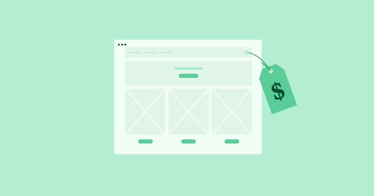 Site com Etiqueta de Preço