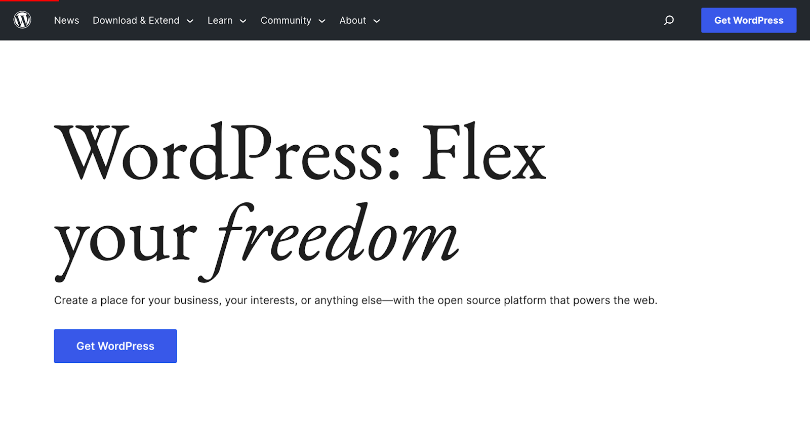 WordPress.org é uma plataforma de código aberto