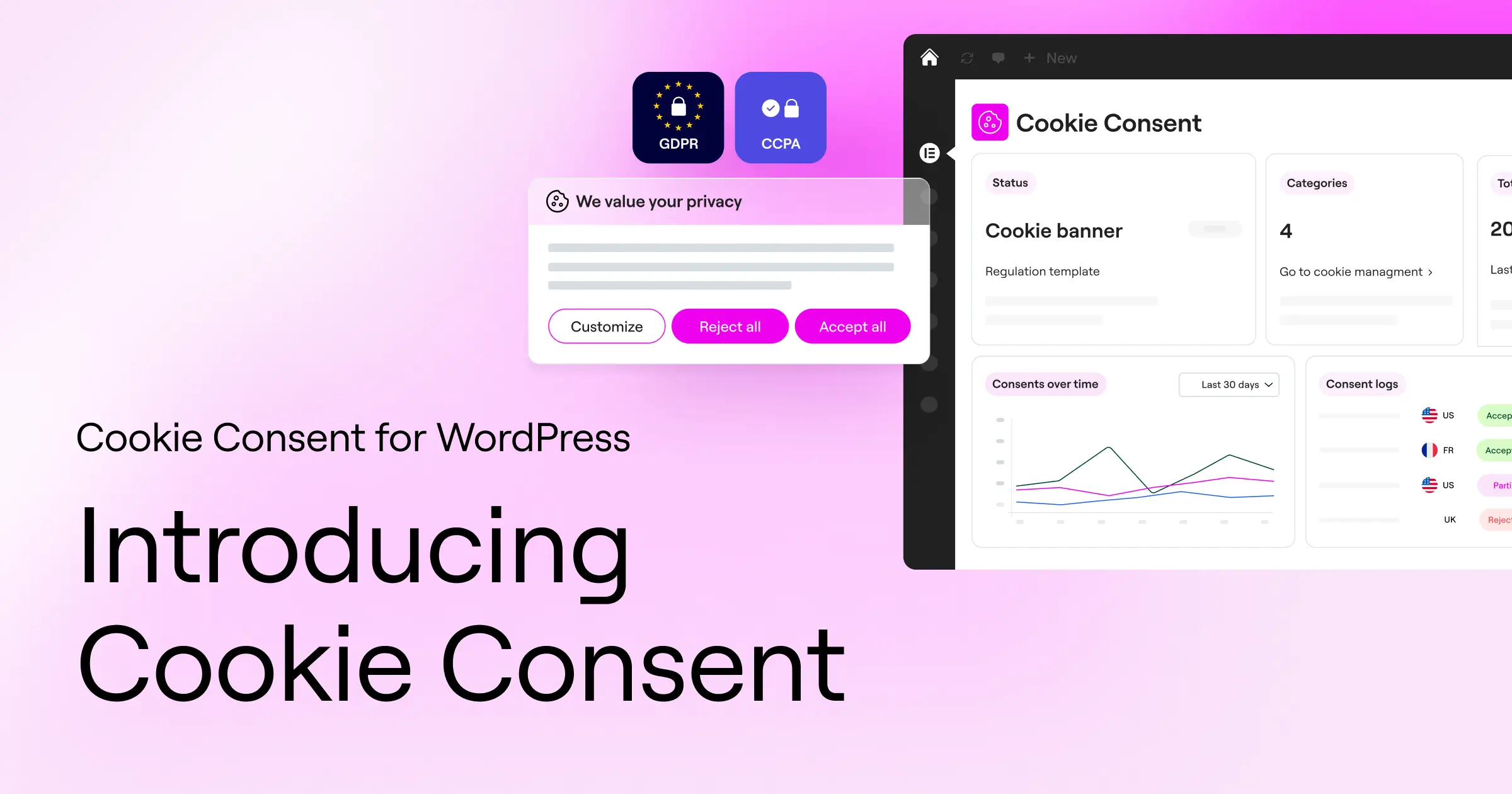 Cookie consent compliance setup for WordPress websites