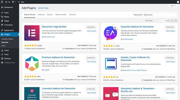 Plugins Dashboard