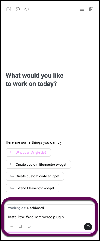 The prompt to install the WooCommerce plugin