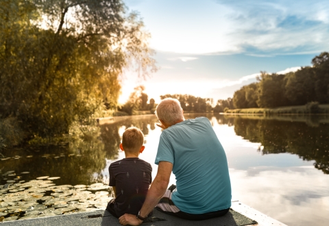 boy and granddad